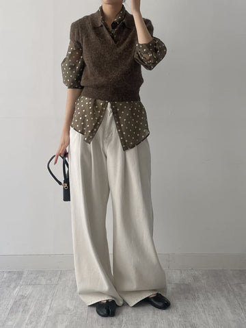 Alpaca Collar Half Knit